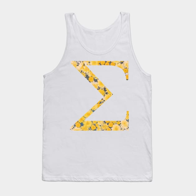 Sigma Sorority Sunflower Sticker Tank Top by aterkaderk